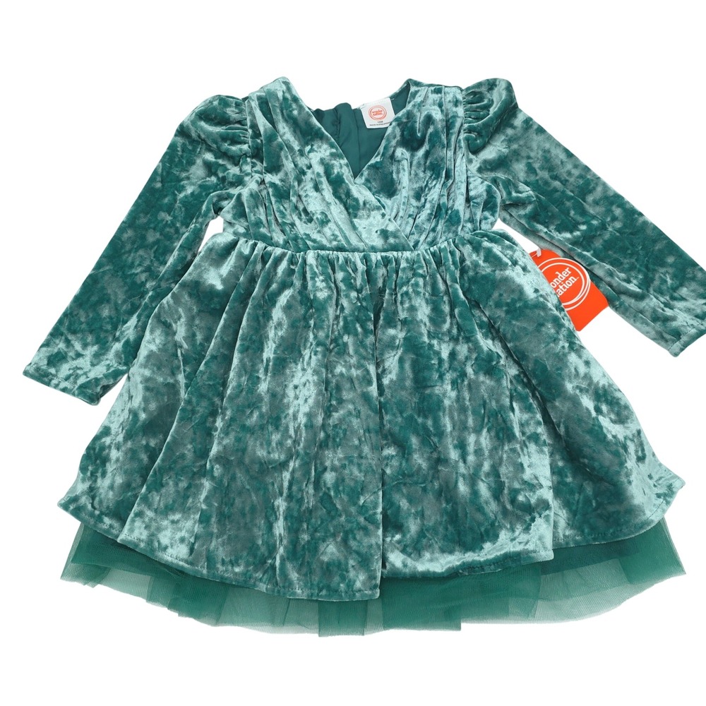 Wonder Nation Baby Girl Holiday Velvet Tulle Dress 18M
